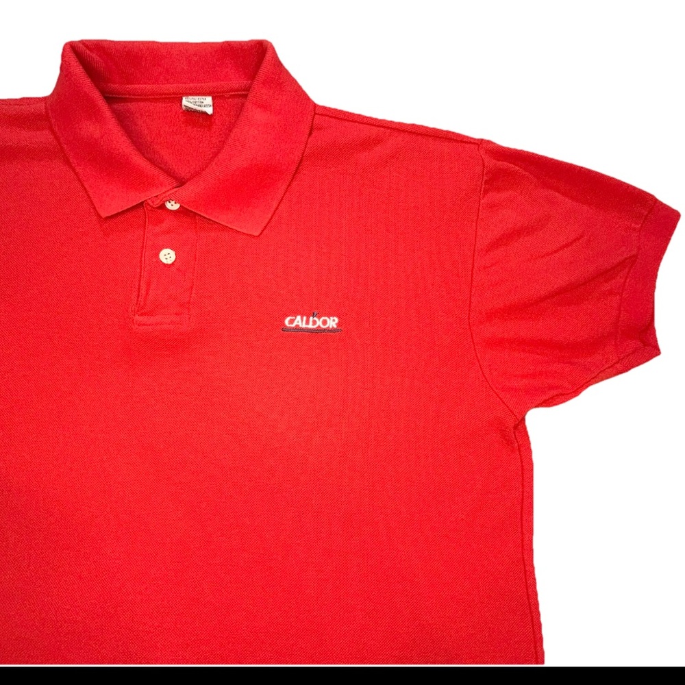 Vintage Caldor Staff Employee Polo Shirt Red Medium‎